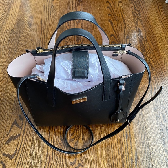 NWOT Kate Spade Tote with Strap - Black - Picture 14 of 16